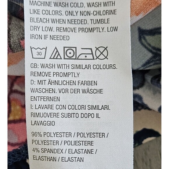 Susan Graver Multicolor Patchwork Liquid Knit Top 3/4 Split Sleeve 1XL Zipper - Picture 7 of 8